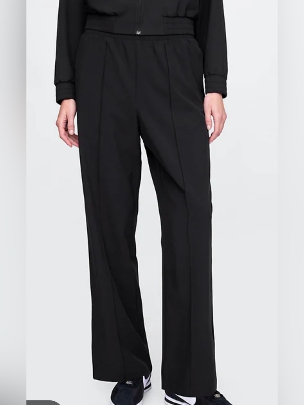 GAPfit Black Wide-Leg Tailored Trousers